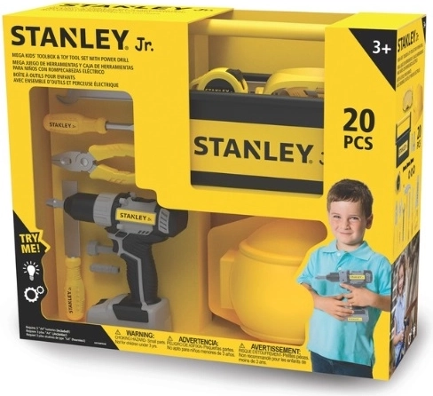 Stanley Jr. detská sada náradia s batériovou vŕtačkou (20 dielov)