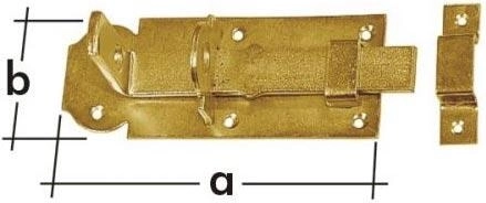 Zástrč zamykacia rovná 140 × 55 × 5 mm, žlto pozinkovaná