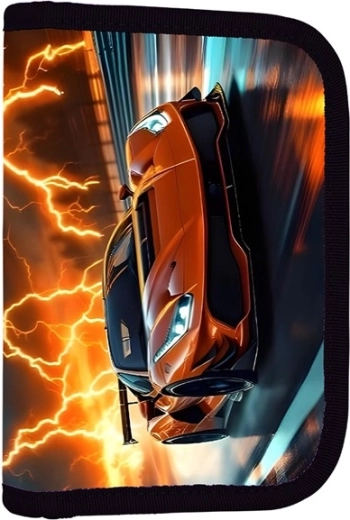 Školský peračník s 2 chlopňami, prázdny – motív auto