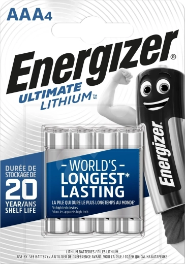 Lítiové batérie AAA ENERGIZER Ultimate Lithium 1,5 V – 4 ks