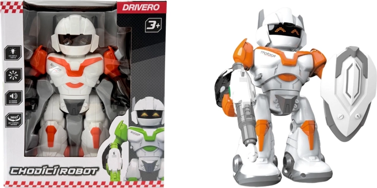 DRIVERO chodiaci robot oranžový