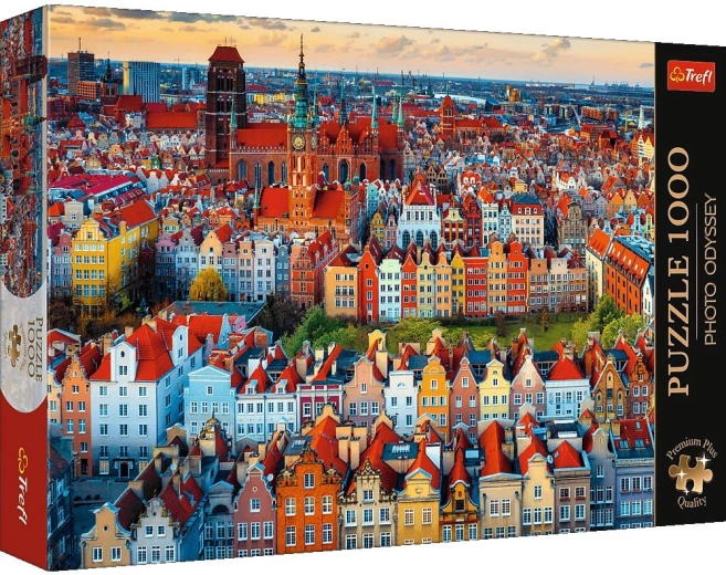 TREFL puzzle Premium Plus Photo Odyssey – pohľad na Gdansk, Poľsko, 1000 dielikov