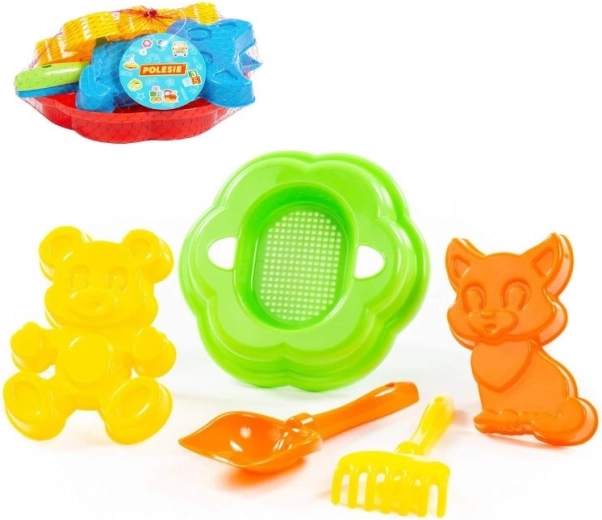 Súprava do piesku s veľkým sitom a formičkami