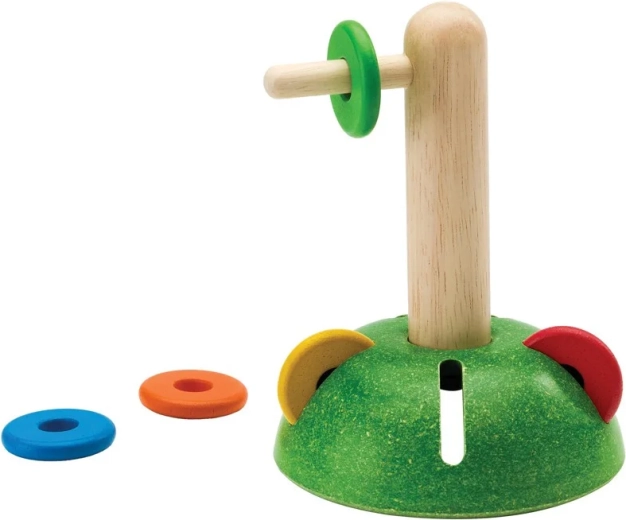 PlanToys horizontálne navliekanie krúžkov