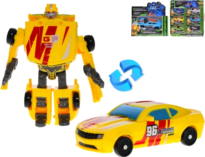 Auto – závodný robot 11 cm – transformujúca hračka pre deti