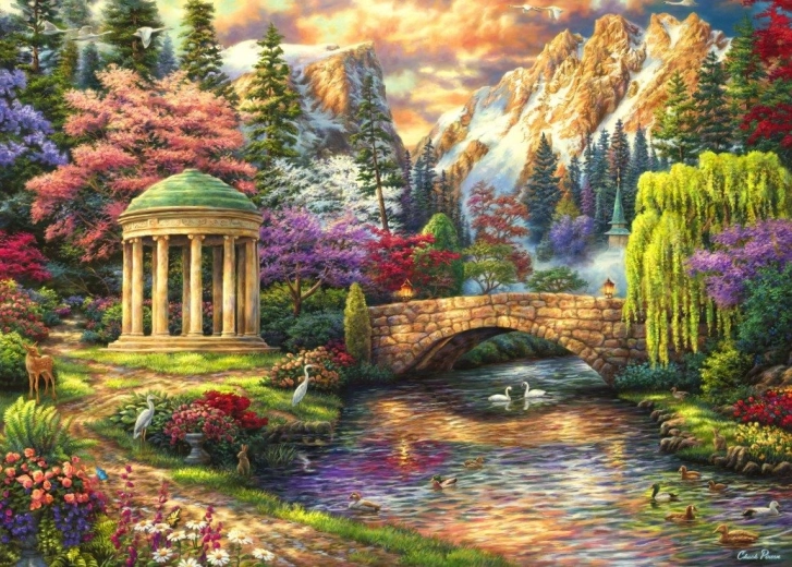 Grafika puzzle Pokoj záhrady 500 dielikov