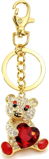 Zlatý prívesok na kľúče medvedík