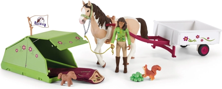 Schleich Horse Club Sarah s kobylou Pinto na kempovanie