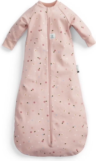 ergoPouch spací vak s rukávmi z organickej bavlny jersey Daisies 1 TOG (8–24 mesiacov)
