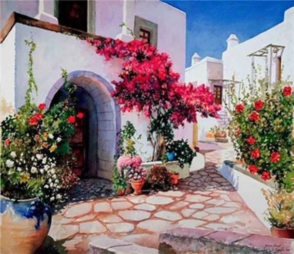 Norimpex maľovanie podľa čísel Stredomorská ulica 40 × 50 cm