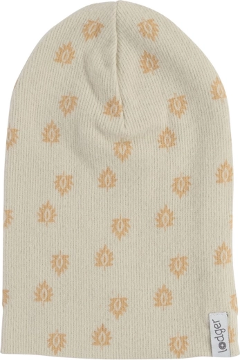 Lodger bavlnená rebrovaná čiapka Beanie Print Rib Birch (1–2 roky)