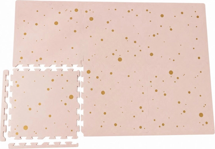 NIDO NIDO penová hracia podložka Pink and Gold Confetti