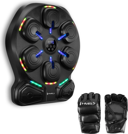 Elektronický boxerský terč HMS TB13 s LED, Bluetooth a rukavicami