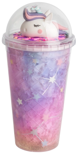 Pohárik s viečkom a slamkou Jednorožec 480 ml