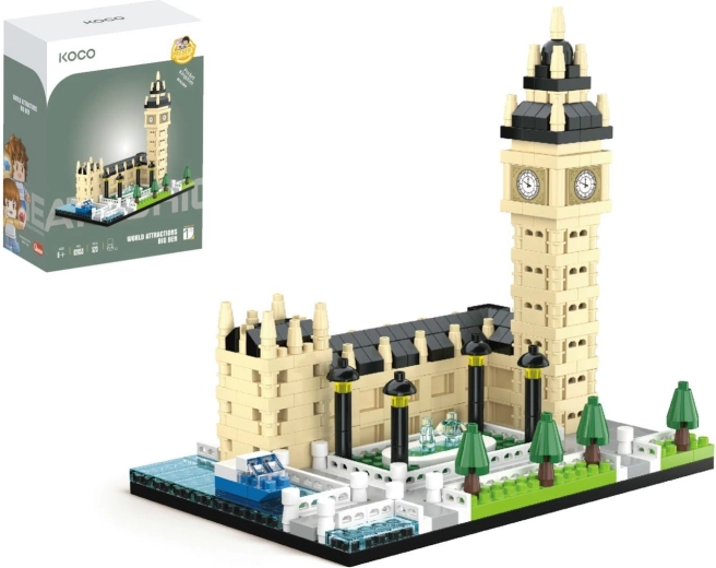 KOCO mini stavebnica Big Ben, 523 dielikov a 2 figúrky