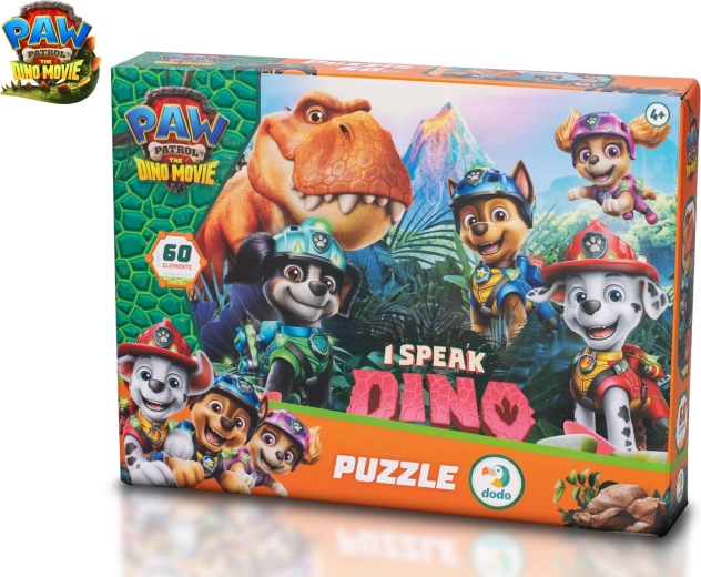 Puzzle Labková patrola: The Dino Movie, 60 dielikov