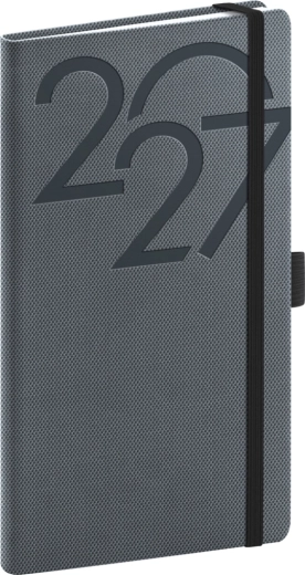 Notique vreckový diár Ajax 2027 čierny 9 × 15,5 cm
