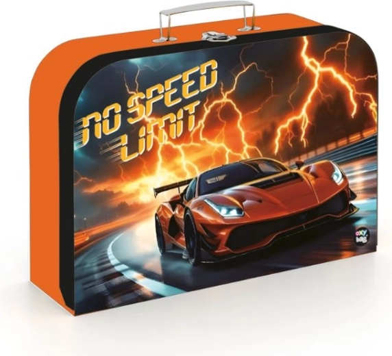 Detský laminovaný kufrík s motívom auta 34 cm