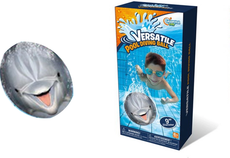 Nafukovací vodný loptu s motívom delfína 23 cm