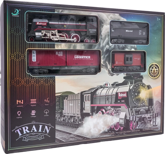 Retro vláčik so svetlami, zvukmi a dymom 138 cm