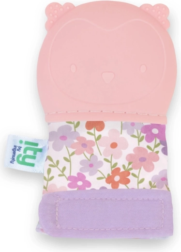 Ingenuity hryzátko s rukavičkou sovička Nally ružová bez BPA 3m+