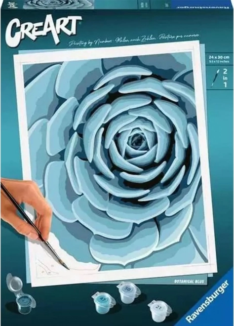 RAVENSBURGER CreArt Botanical Blue – maľovanie podľa čísel 24 × 30 cm