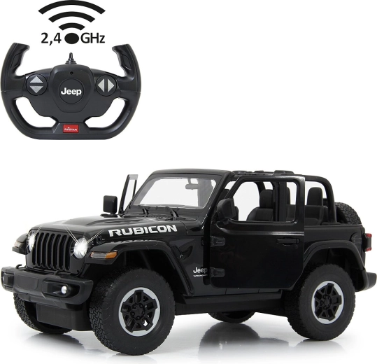 Jamara Jeep Wrangler JL RC auto 1:14 čierne 2,4 GHz s otváracími dverami