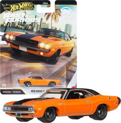 Hot Wheels Premium Fast & Furious 1970 Dodge Challenger R/T - 1 kus