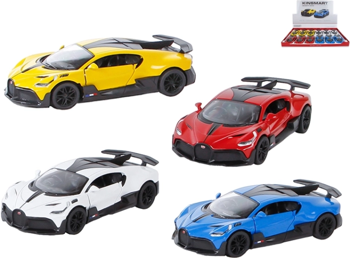 Kovový model auta Bugatti Divo so spätným chodom Kinsmart