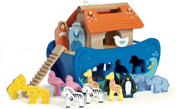 Drevená vkladačka Noemova archa od Le Toy Van