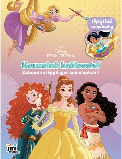 Disney Princezné samolepková knižka s trblietavými samolepkami