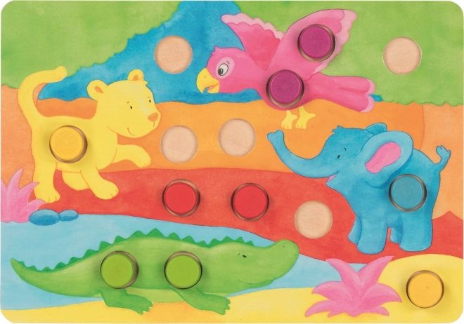 Vkladacia hra s kockou Farby GOKI