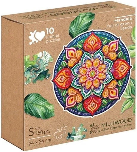 Milliwood Peace Harmony mandala nádeje – drevené puzzle 150 dielikov