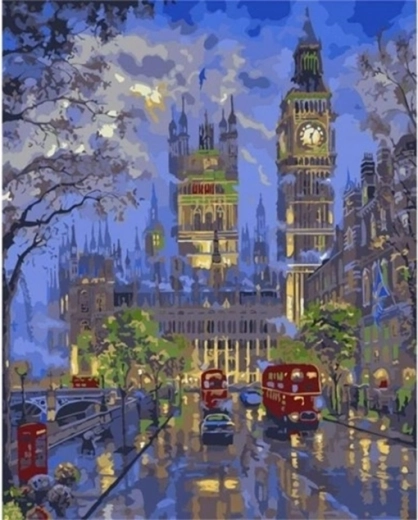 Norimpex Maľovanie podľa čísel Londýn v noci 40 × 50 cm