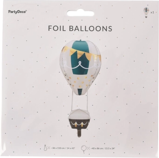 Fóliový balónik teplovzdušný lietajúci balón 4D 36 × 110 cm