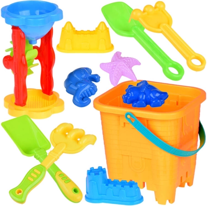 Pieskový set s vedrom, formičkami a nástrojmi