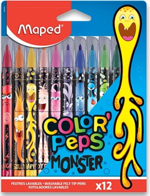 Fixky MAPED Color'Peps Monster, sada 12 farieb