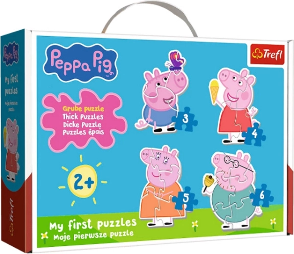 Detské Classic puzzle Prasiatko Peppa – Malé prasiatko medzi priateľmi