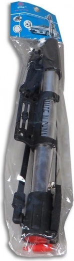 Kompaktná strieborná cyklistická pumpa MADE