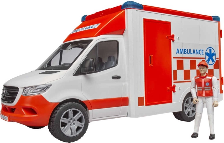 Sanitka Mercedes-Benz Sprinter Bruder so zdravotníkom, svetlom a zvukom