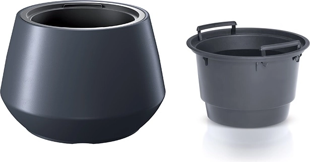 Kvetináč s vložkou 43,6 cm antracit