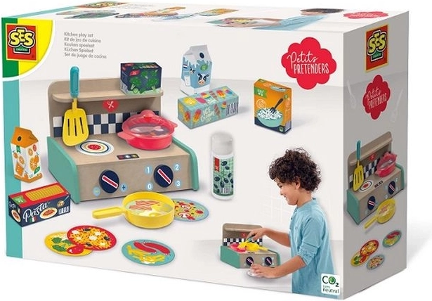 SES Petit pretenders drevená kuchynka – hrací set