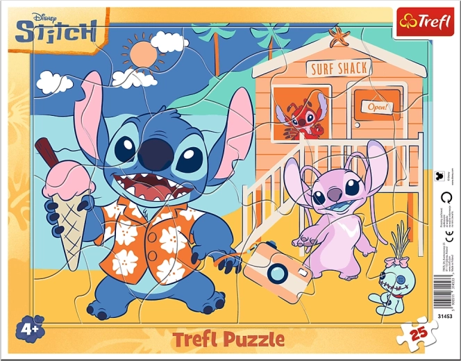 Trefl puzzle veselý Stitch 25 dielikov