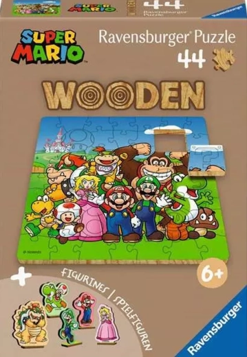 Ravensburger drevené puzzle Super Mario – 44 dielikov