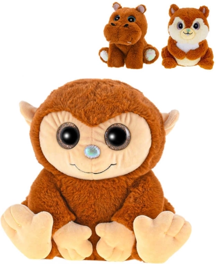 Voňavé plyšové zvieratko safari sediace 18–19 cm karamel - 1 kus
