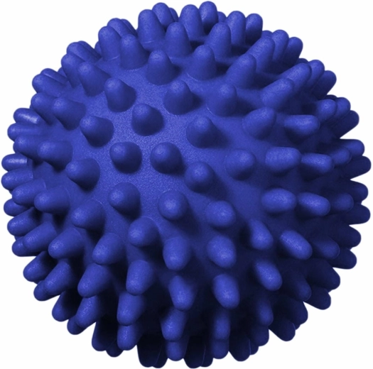 Masážny loptička s hrotmi 8,5 cm modrý