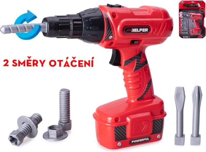 Detská batériová vŕtačka 18 cm s obojsmerným chodom a zvukmi