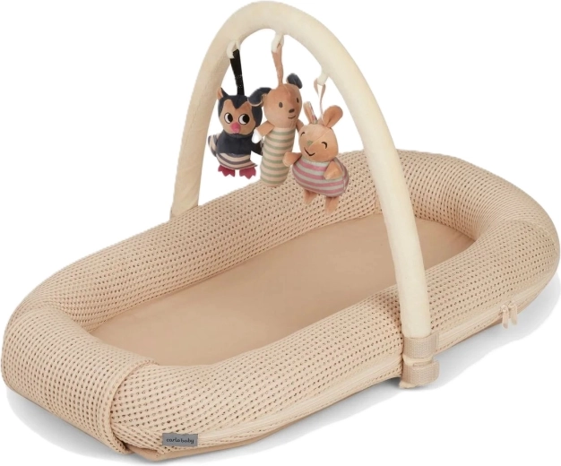 Carlo Baby hniezdočko s hrazdičkou beige