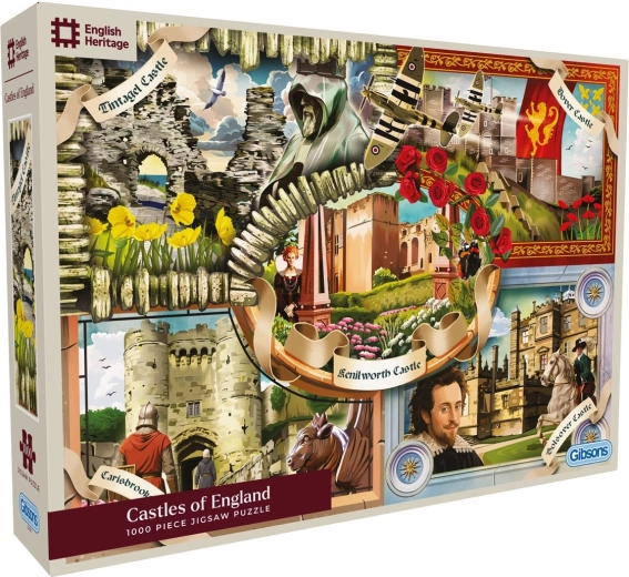 Puzzle Gibsons English Heritage: hrady Anglicka 1000 dielikov