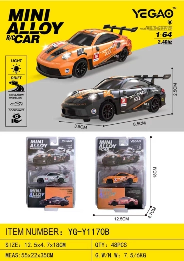 RC mini autíčko na drift 1:64 top speed čierne